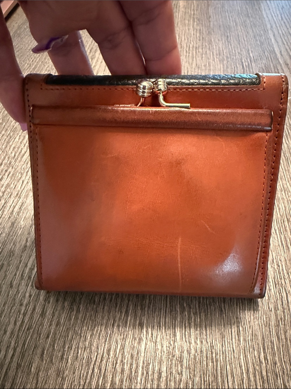 Dooney & Bourke Black and Brown Pebbled Leather Wallet - Picture 2 of 10